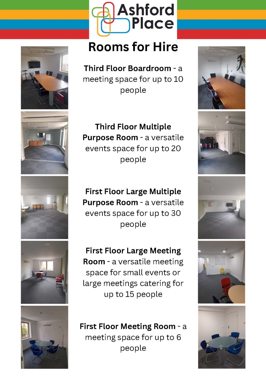 Rooms for hire Ashford Place